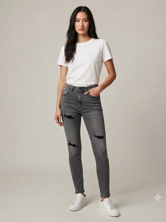 Sandrine Rose Denim - SR vs. Sandrine Rose “the virgin label” Distressed Denim